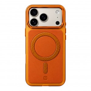 Nettech Apple iPhone 17 Pro Uyumlu NT-N120 Deri Arka Koruma Kılıf (Kozmik Turuncu) NT-117551