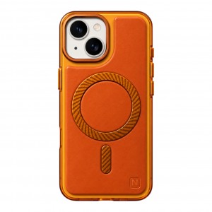 Nettech Apple iPhone 13 Uyumlu NT-N120 Deri Arka Koruma Kılıf (Kozmik Turuncu) NT-117569