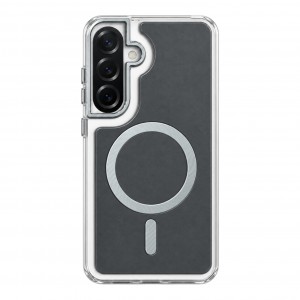 Nettech Samsung Galaxy S25 FE Uyumlu NT-N120 Deri Arka Koruma Kılıf (Gri) NT-117589