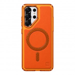 Nettech Samsung Galaxy S26 Ultra Uyumlu NT-N120 Deri Arka Koruma Kılıf (Kozmik Turuncu) NT-117573