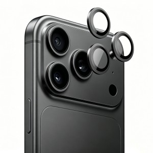 HDD Apple iPhone 18 Pro Max Uyumlu Alüminyum Seri Kamera Cam Koruyucu (Siyah) NT-120852
