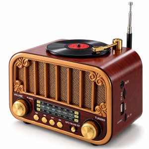 MEİER MD-1318BT Nostalji Radyo Kablosuz Hoparlör - Speaker (Kahverengi) NT-118010