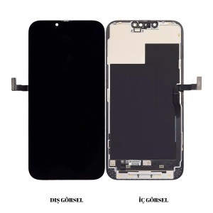 Teknonet Apple iPhone 13 Pro Max Uyumlu DD Oled Lcd+Dokunmatik+Çıtalı (Siyah) NT-114114