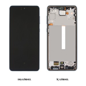 Teknonet Samsung Galaxy A73 5G Uyumlu Oled Lcd+Dokunmatik+Çıtalı (Siyah) NT-115078