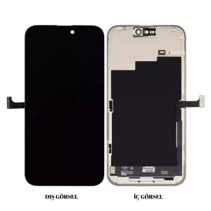 Teknonet Apple iPhone 15 Pro Max Uyumlu DD Oled Lcd+Dokunmatik+Çıtalı (Siyah) NT-120804
