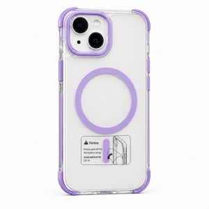 Nettech Apple iPhone 15 Uyumlu NT-N109 Şeffaf Seri Arka Koruma Kılıf (Mor) NT-119746