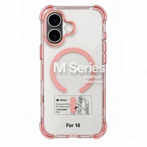Nettech Apple iPhone 16 Uyumlu NT-N109 Şeffaf Seri Arka Koruma Kılıf (Pembe) NT-119743