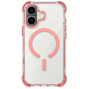 Nettech Apple iPhone 16 Uyumlu NT-N109 Şeffaf Seri Arka Koruma Kılıf (Pembe) NT-119743