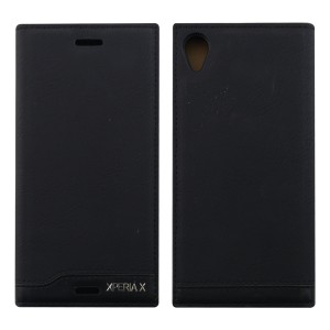 Nettech Sony Xperia X Uyumlu Cüzdan Kapaklı Kılıf (Siyah) VR-6580