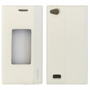 Nettech General Mobile Discovery E3 Uyumlu Pencereli Kapaklı Kılıf (Beyaz) VR-7058