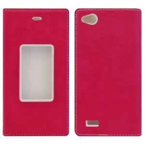 Nettech General Mobile Discovery E3 Uyumlu Pencereli Kapaklı Kılıf (Pembe) VR-7060