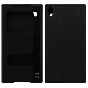 Nettech Sony Xperia Z4 Uyumlu Pencereli Kapaklı Kılıf (Siyah) VR-7166