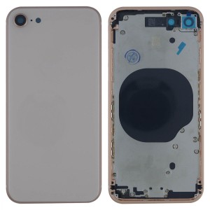 Teknonet Apple iPhone 8 Uyumlu Batarya Kapaklı Boş Kasa (Pembe) VR-7389