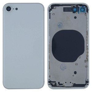 Teknonet Apple iPhone 8 Uyumlu Batarya Kapaklı Boş Kasa (Beyaz) VR-7390