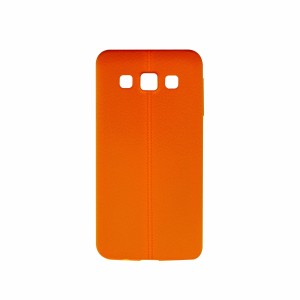 Nettech Samsung Galaxy A300 A3 2015 Uyumlu Dikişli Seri Arka Koruma Kılıf (Turuncu) VR-8186