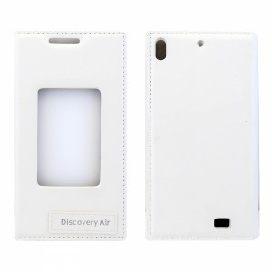 Nettech General Mobile Discovery Air Uyumlu Pencereli Kapaklı Kılıf (Beyaz) VR-8301