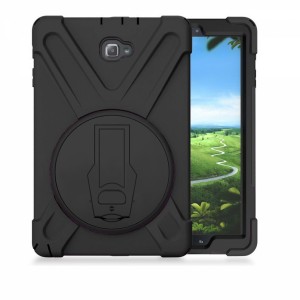 Nettech Samsung Galaxy T580 Tab A 10.1 2016 Uyumlu Rubber Seri Arka Koruma (Siyah) VR-8901
