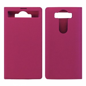 Nettech LG V10 Uyumlu Pencereli Kapaklı Kılıf (Pembe) VR-9007