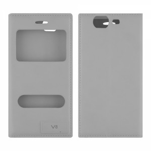 Casper Casper Via V8 Uyumlu Pencereli Kapaklı Kılıf (Beyaz) VR-7174