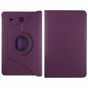 Nettech Samsung Galaxy T560 Tab E 9.6 Uyumlu 360 Kapaklı Kılıf (Mor) VR-7253