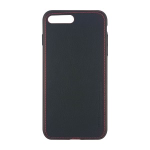 Puloka Apple iPhone 8 Plus Uyumlu Arka Koruma Arka Koruma Kılıf (Siyah) VR-9247