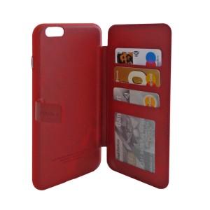 Puloka Apple iPhone 6S Plus Uyumlu Cüzdan Kapaklı Kılıf (Kırmızı) VR-9262