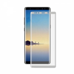 Helt Samsung Galaxy N950 Note 8 Uyumlu 3D SuperGlass Full Cam Koruyucu (Gümüş) VR-9525