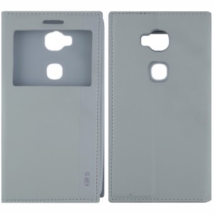 Nettech Huawei Gr5 Uyumlu Pencereli Kapaklı Kılıf (Beyaz) VR-1982