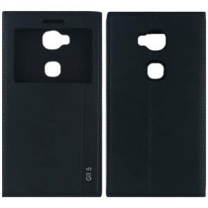 Nettech Huawei Gr5 Uyumlu Pencereli Kapaklı Kılıf (Siyah) VR-1983