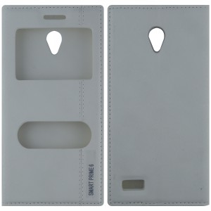 Nettech Vodafone Smart 6 Prime Uyumlu Pencereli Kapaklı Kılıf (Beyaz) VR-8263