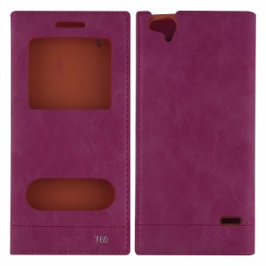 Nettech Turkcell T60 Uyumlu Pencereli Kapaklı Kılıf (Pembe) VR-6668