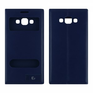 Nettech Samsung Galaxy E700 E7 2015 Uyumlu Kapaklı Kılıf Kapaklı Kılıf (Lacivert) NT-3457
