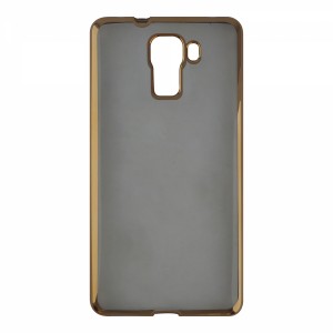 Nettech Huawei Honor 7 Uyumlu Çerçeve Görünümlü Arka Koruma Kılıf (Gold) VR-8099