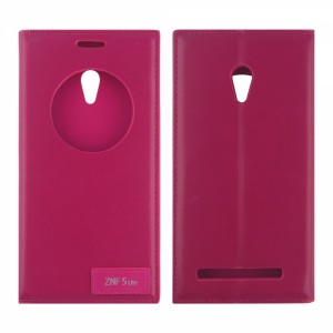 Nettech Asus Zenfone 5.5 Lite Uyumlu Pencereli Kapaklı Kılıf (Pembe) VR-8270