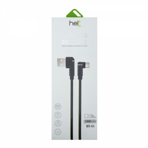 Helt HT-81 Plastik 100 Cm Micro Şarj ve Data Kablosu (Siyah) VR-9750