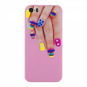 Nettech Apple iPhone 5 Uyumlu Desenli Seri Arka Koruma Kılıf (Pembe) VR-9944