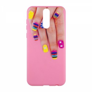 Nettech Huawei Mate 10 Lite Uyumlu Desenli Seri Arka Koruma Kılıf (Pembe) VR-9935