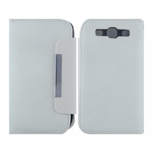 Nettech Samsung Galaxy i9300 S3 Uyumlu Kapaklı Kılıf Kapaklı Kılıf (Beyaz) NT-3016