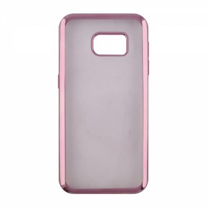 Nettech Samsung Galaxy G930 S7 Uyumlu Çerçeve Görünümlü Arka Koruma Kılıf (Rose Gold) VR-7965