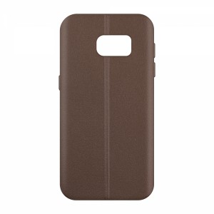 Nettech Samsung Galaxy G930 S7 Uyumlu Dikişli Seri Arka Koruma Kılıf (Kahverengi) VR-8118