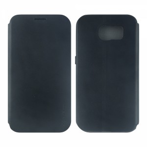 Nettech Samsung Galaxy G920 S6 Uyumlu Kapaklı Kılıf Kapaklı Kılıf (Siyah) NT-3363