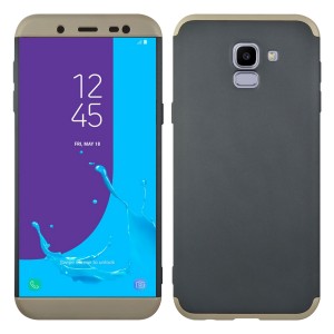 Nettech Samsung Galaxy J600 J6 Uyumlu Ön Arka Koruma Arka Koruma Kılıf (Gold) VR-11026
