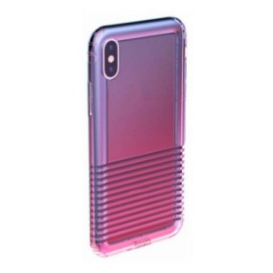 Baseus Apple iPhone XS Max Uyumlu Arka Koruma Arka Koruma Kılıf (Şeffaf-pembe) VR-10567