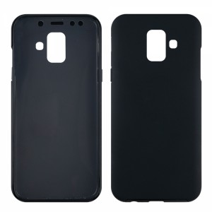 Nettech Samsung Galaxy A600 A6 2018 Uyumlu Kapaklı Kılıf Kapaklı Kılıf (Siyah) VR-9992