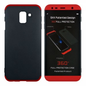 Nettech Samsung Galaxy J610 J6 Plus Uyumlu Ön Arka Koruma Arka Koruma Kılıf (Kırmızı) VR-11848