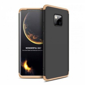 Nettech Huawei Mate 20 Pro Uyumlu Ön Arka Koruma Arka Koruma Kılıf (Gold) VR-11826
