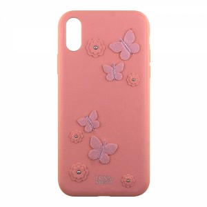 Nettech Apple iPhone X Uyumlu Arka Koruma Arka Koruma Kılıf (Pembe) VR-12799