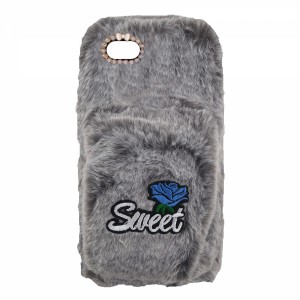 Nettech Apple iPhone 5S Uyumlu Peluş Arka Koruma Kılıf (Gri) VR-13106