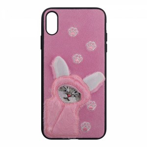 Nettech Apple iPhone XS Max Uyumlu Arka Koruma Arka Koruma Kılıf (Pembe) VR-12929