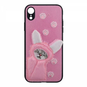 Nettech Apple iPhone XR Uyumlu Arka Koruma Arka Koruma Kılıf (Pembe) VR-12933